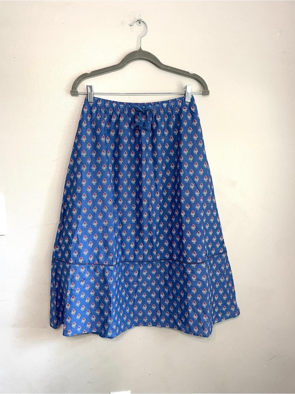 Cat & Jack Blue Girls' Woven Printed Maxi Skirt. Size L(10-12) NWT